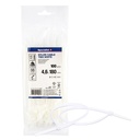 SPECIALIST+ nylon cable ties, white, 4.6x180 mm, 100 pcs