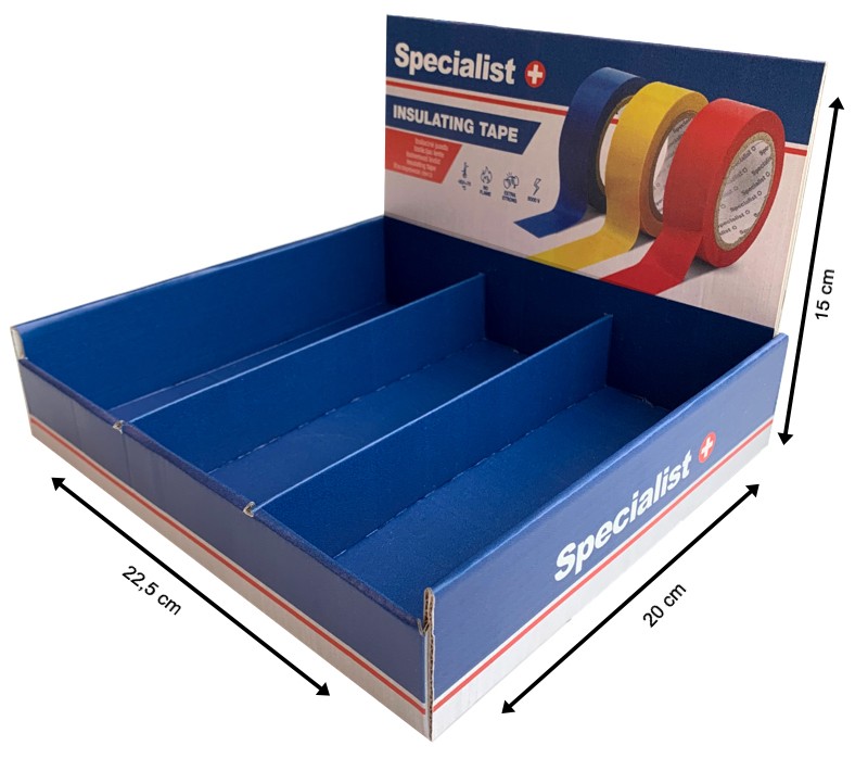 Insulating tape display 22 x 20 x 15 cm