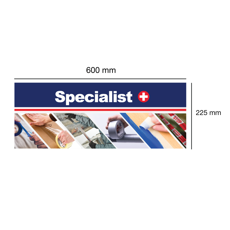 Adhesive tape banner 60X210 for stand
