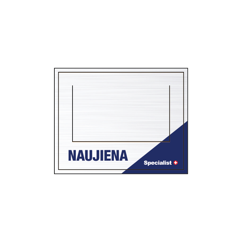 Specialist+ karte „Naujiena“ 90 x 70 mm