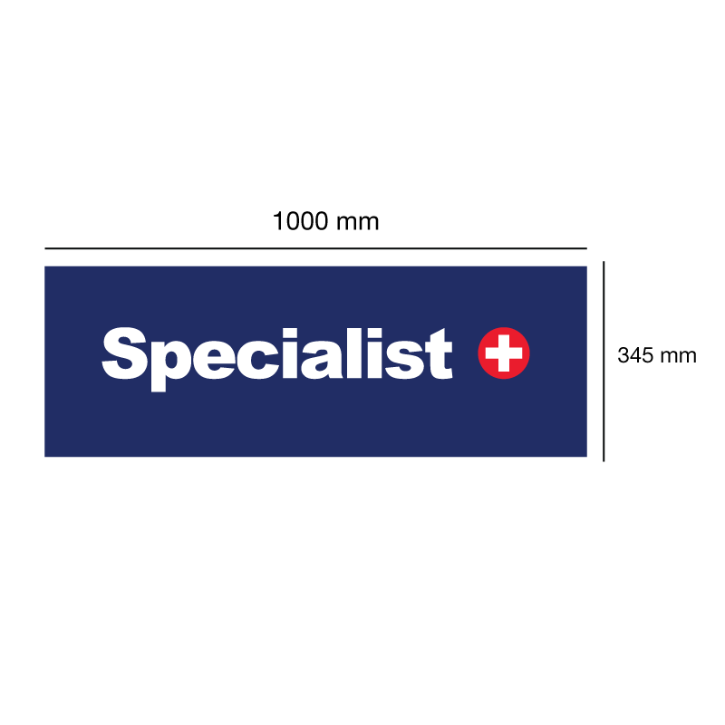 Specialist+ advert for 100x240 stand