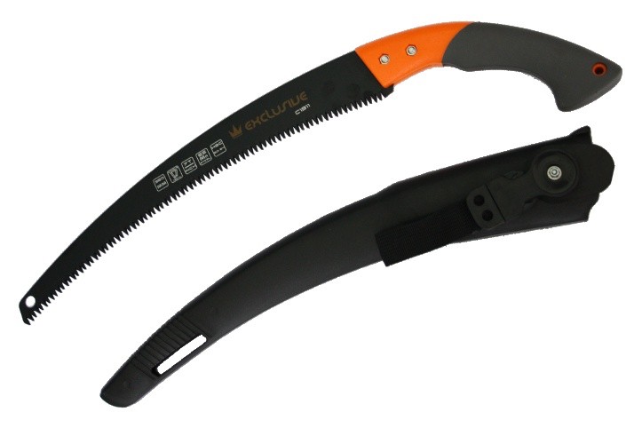 Pruning saw with holder, teflon