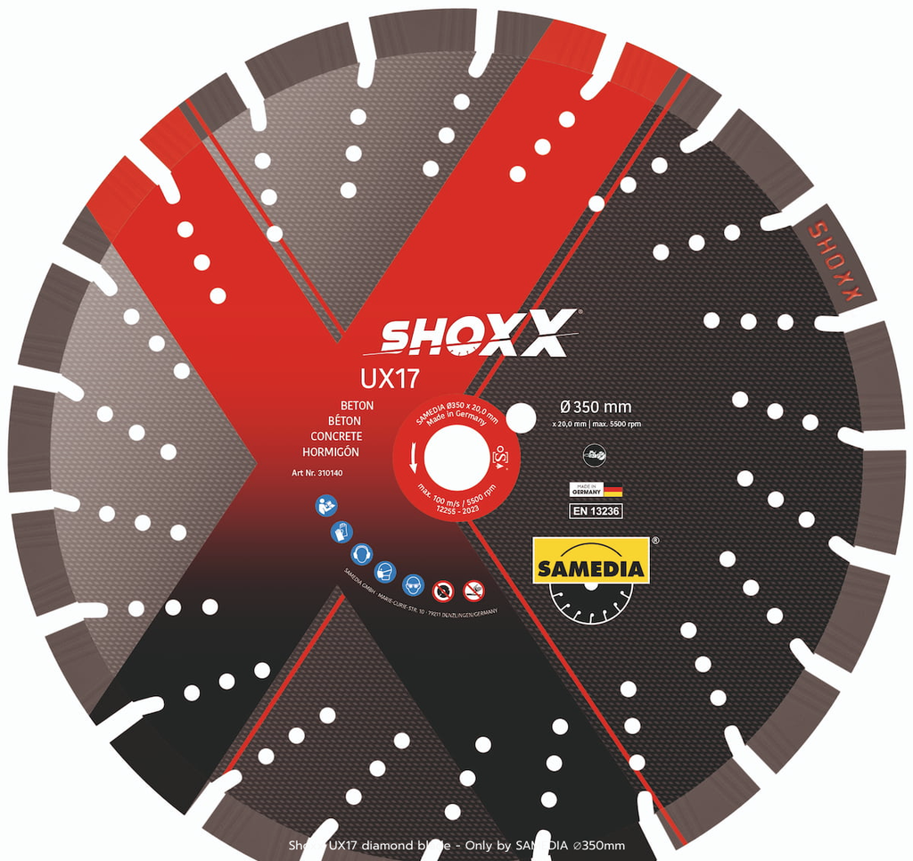 DIAMOND BLADE SAMEDIA UX 17 400x20 MM