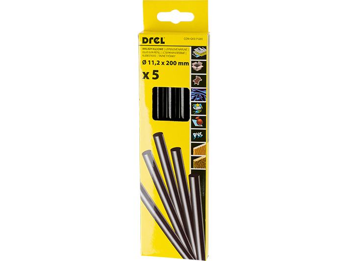 Liimipulgad 11,2x 200 mm, must, 5 tk