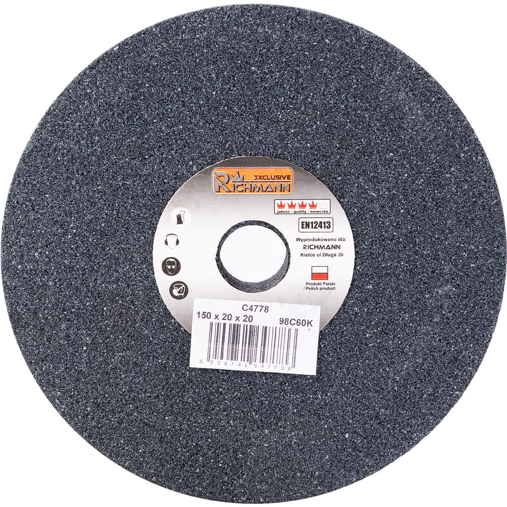 CERAMIC GRINDING WHEEL 150 x 20 x 20 BLACK 98C60K