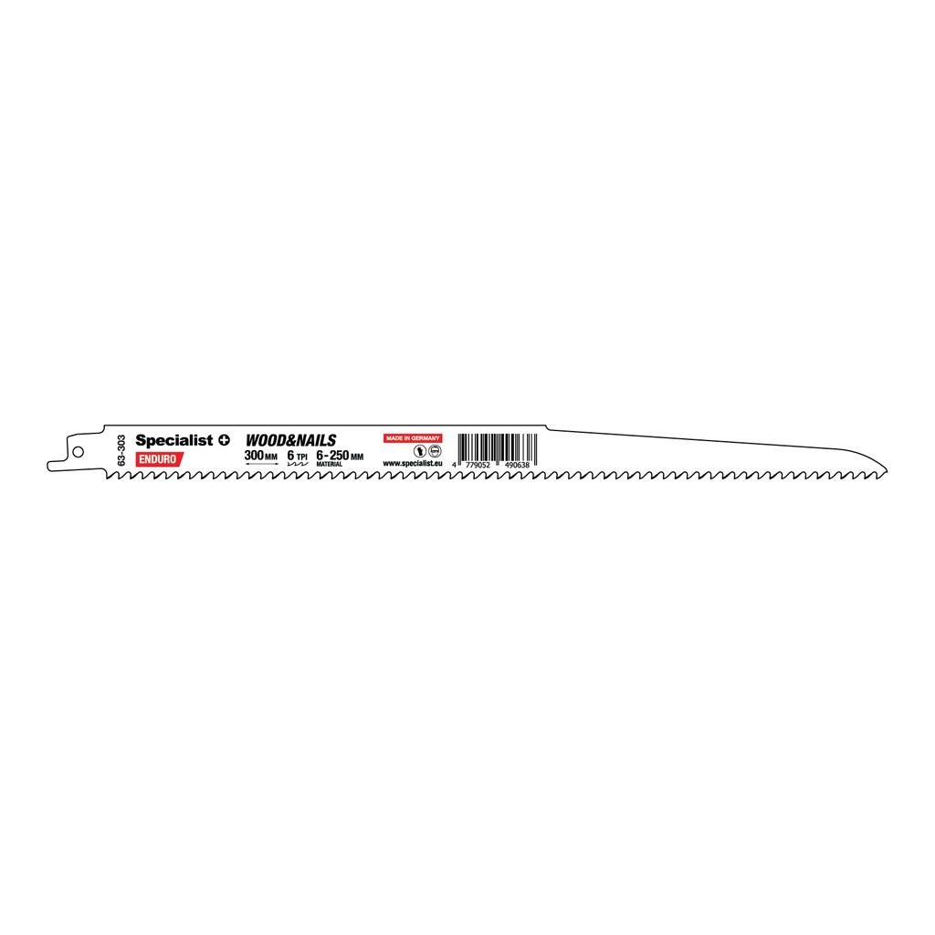 SPECIALIST+ metal reciprocating saw blade BI-METAL, 300 mm, 6 TPI