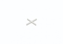 Crosses white 2,5 mm. 100 pcs.