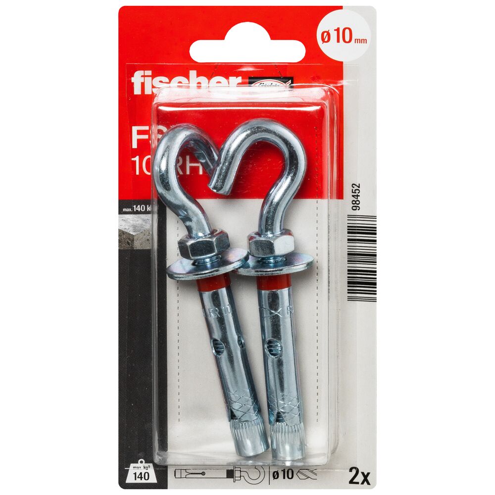 Fischer ankur C-kujulise konksuga FSL 10 RH,  2 tk