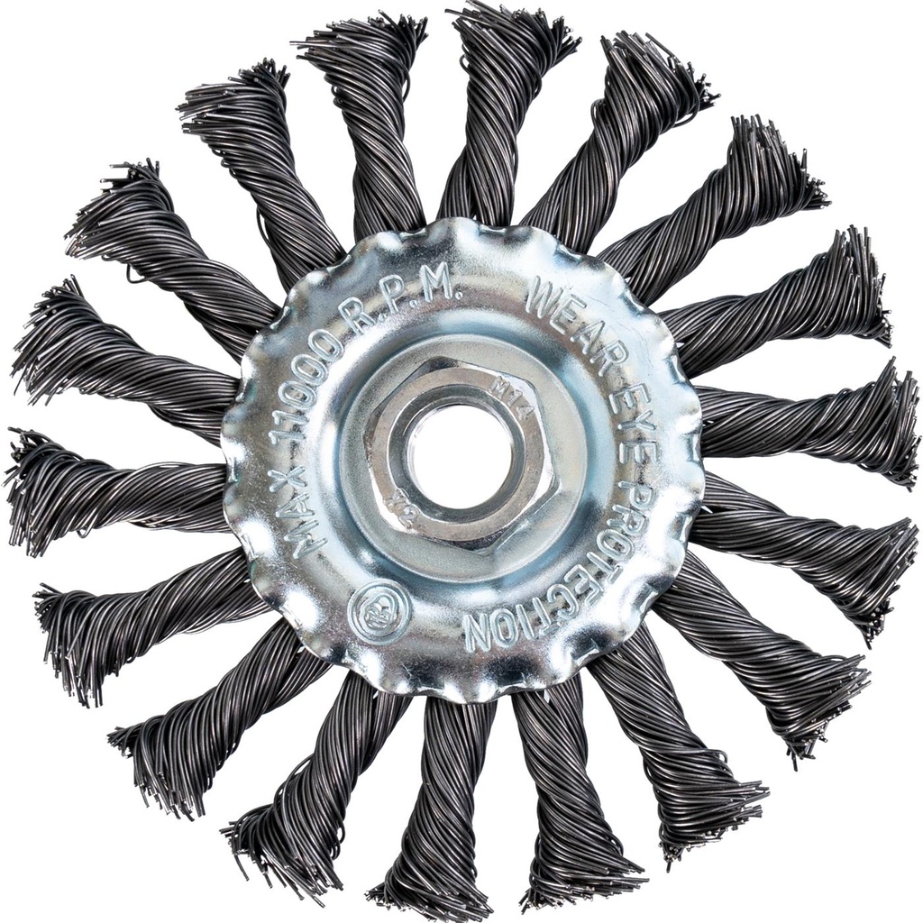 Flat twisted wire brush 115 x 22,2 mm. Richmann