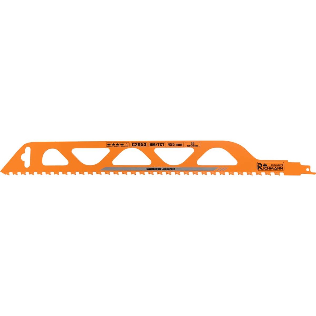 Reciprocating saw blade for aerated concrete 455 mm, RICHMANN