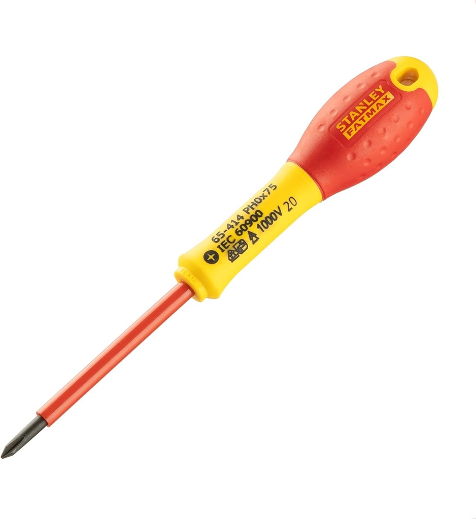 Stanley Fatmax Insulated Screwdriver VDE PH0x75 mm, 1000V