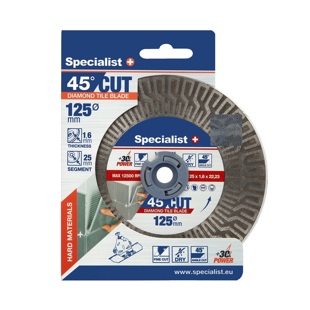 SPECIALIST+ dimanta griešanas - slīpēšanas disks, 125 mm