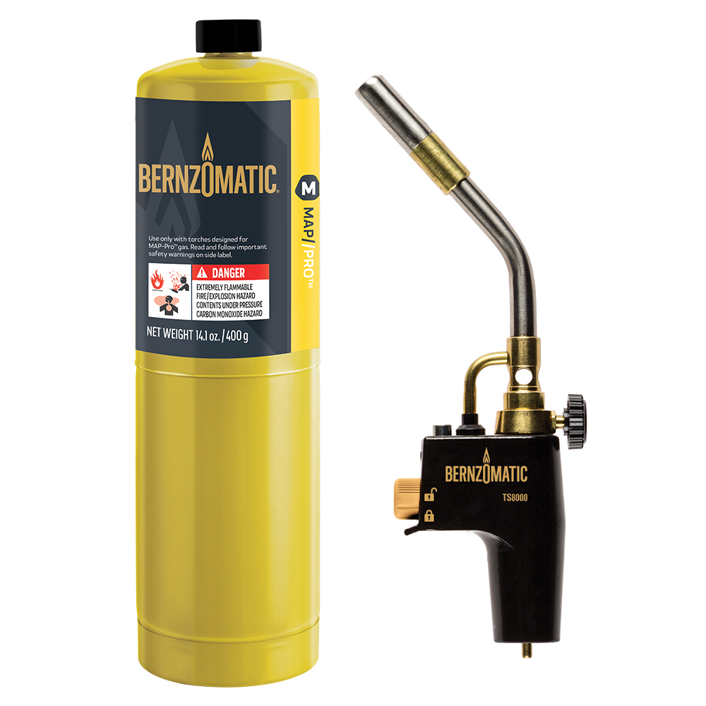 Burner and gas set "Bernzomatic" TS8000T, reg. + MAP-Pro