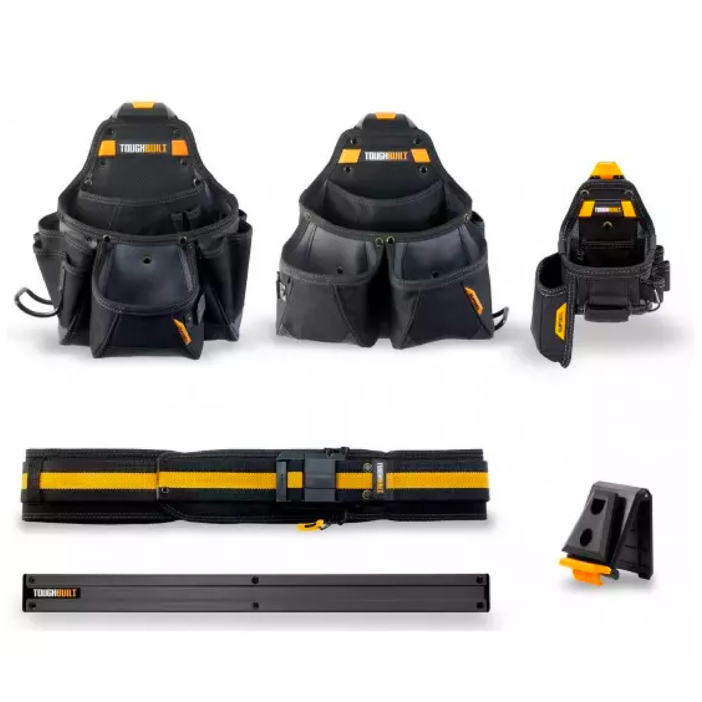Tööriistakott ja rihmakomplekt ToughBuilt®, 11 tk.