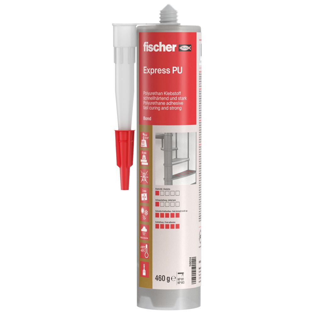 Poliuretāna līme EXPRESS PU, bēšs, 310 ml, FISCHER