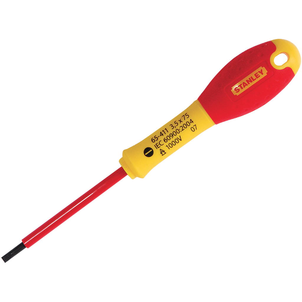 Stanley Fatmax Insulated Screwdriver VDE 3,5x75 mm, 1000V (with blister)