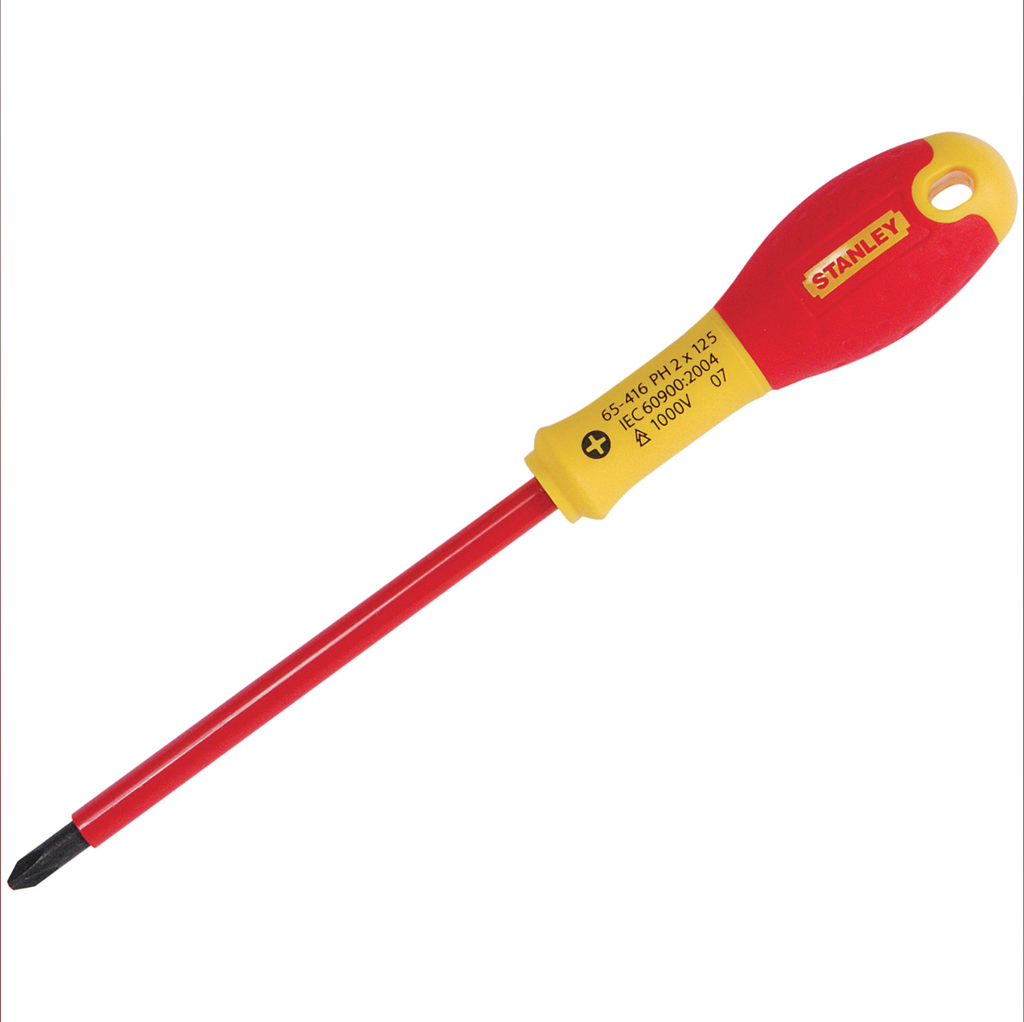 Stanley Fatmax Insulated Screwdriver VDE PH2x125 mm, 1000V (with blister)