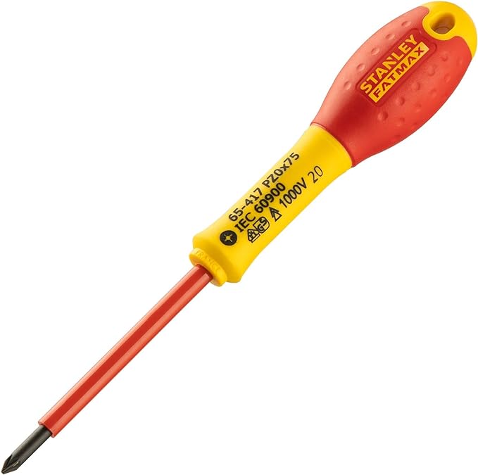 Stanley Fatmax Insulated Screwdriver VDE PZ0x75 mm, 1000V (with blister)