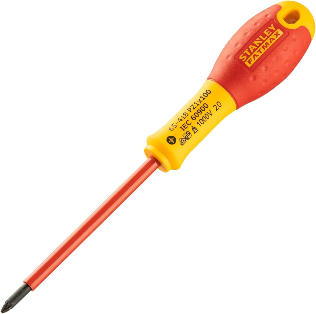Stanley Fatmax Insulated Screwdriver VDE PZ1x100 mm, 1000V (with blister)