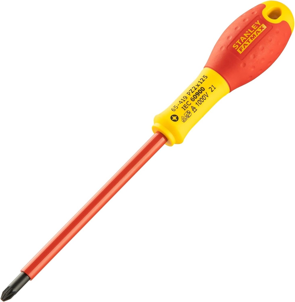 Stanley Fatmax Insulated Screwdriver VDE PZ2x125 mm, 1000V (with blister)