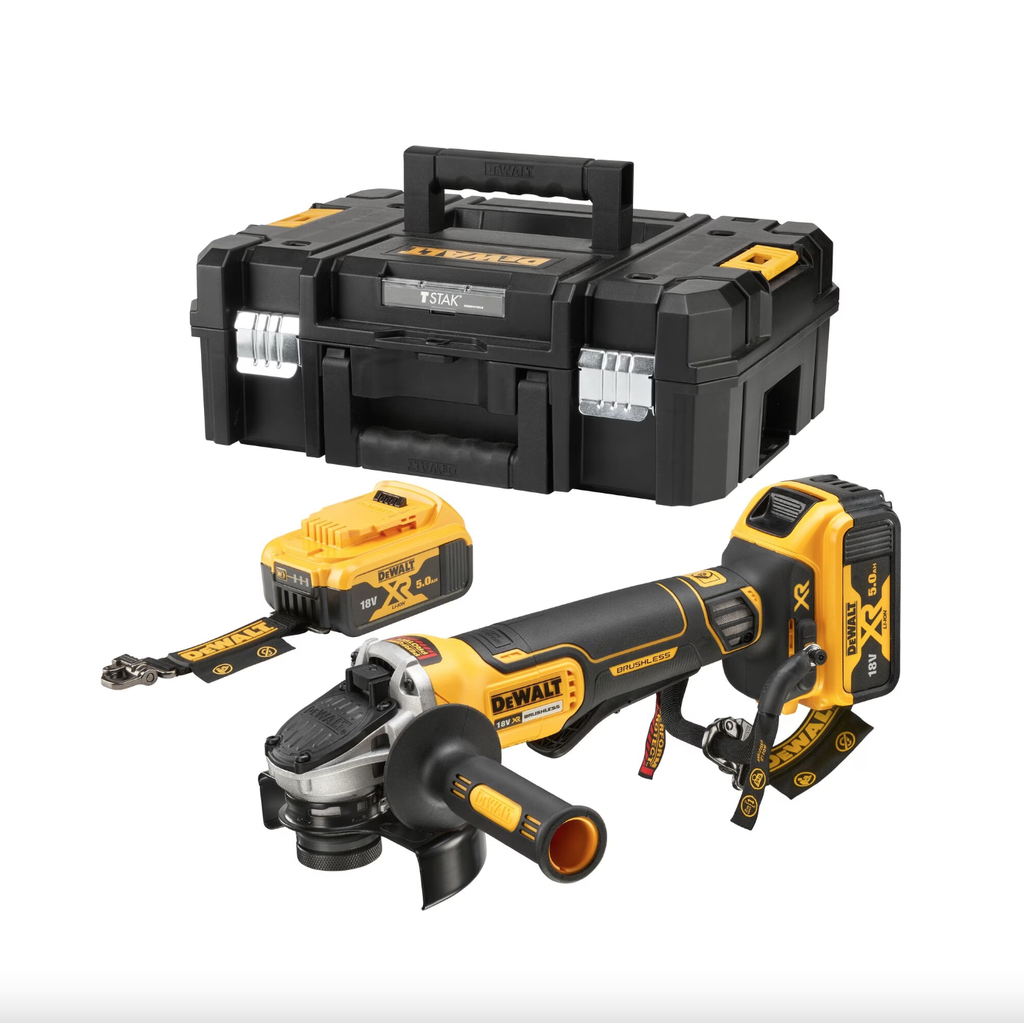 Kampinis šlifuoklis DeWalt DCG406P2LRT-QW; 18V 2x5,0Ah