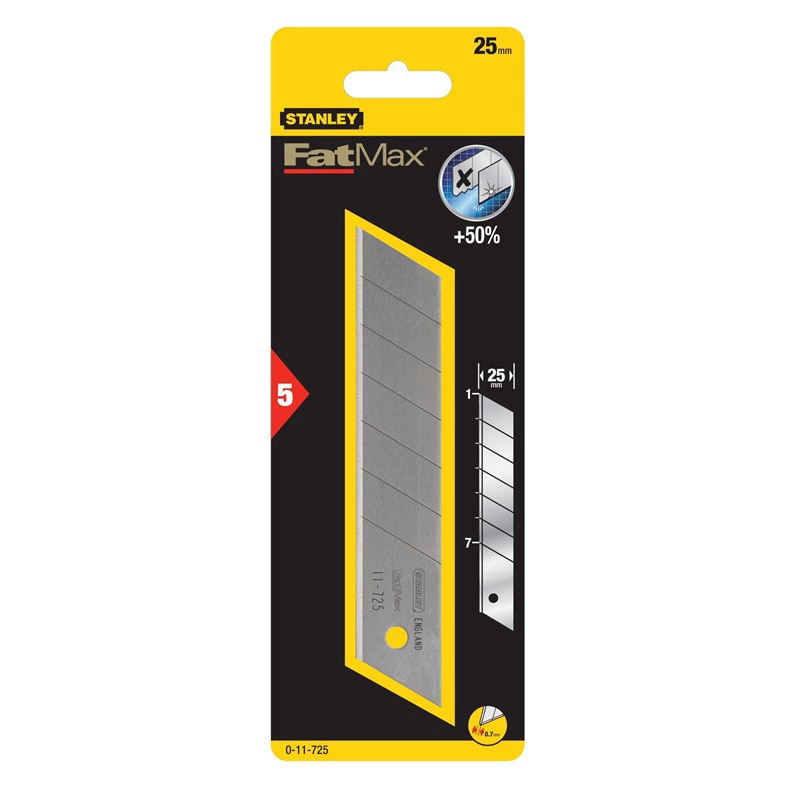 Stanley snap-off blades 25 mm, 5 pcs.