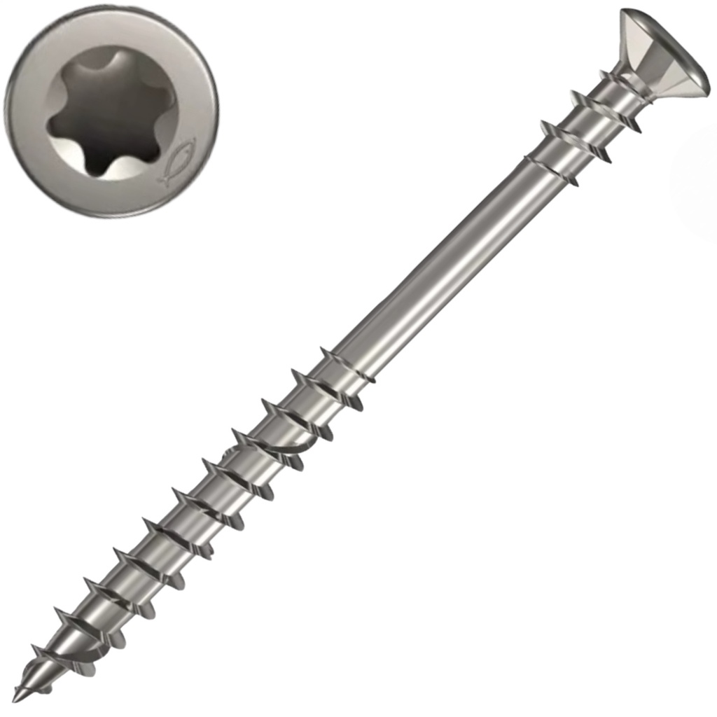 Wood screws for terraces (box) 5.5 x 70 A2, 200 pcs.