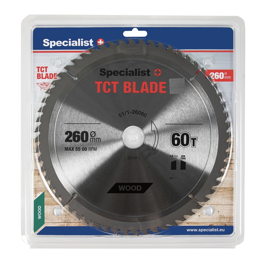 SPECIALIST+ TCT blade, 260x60Tx30 mm