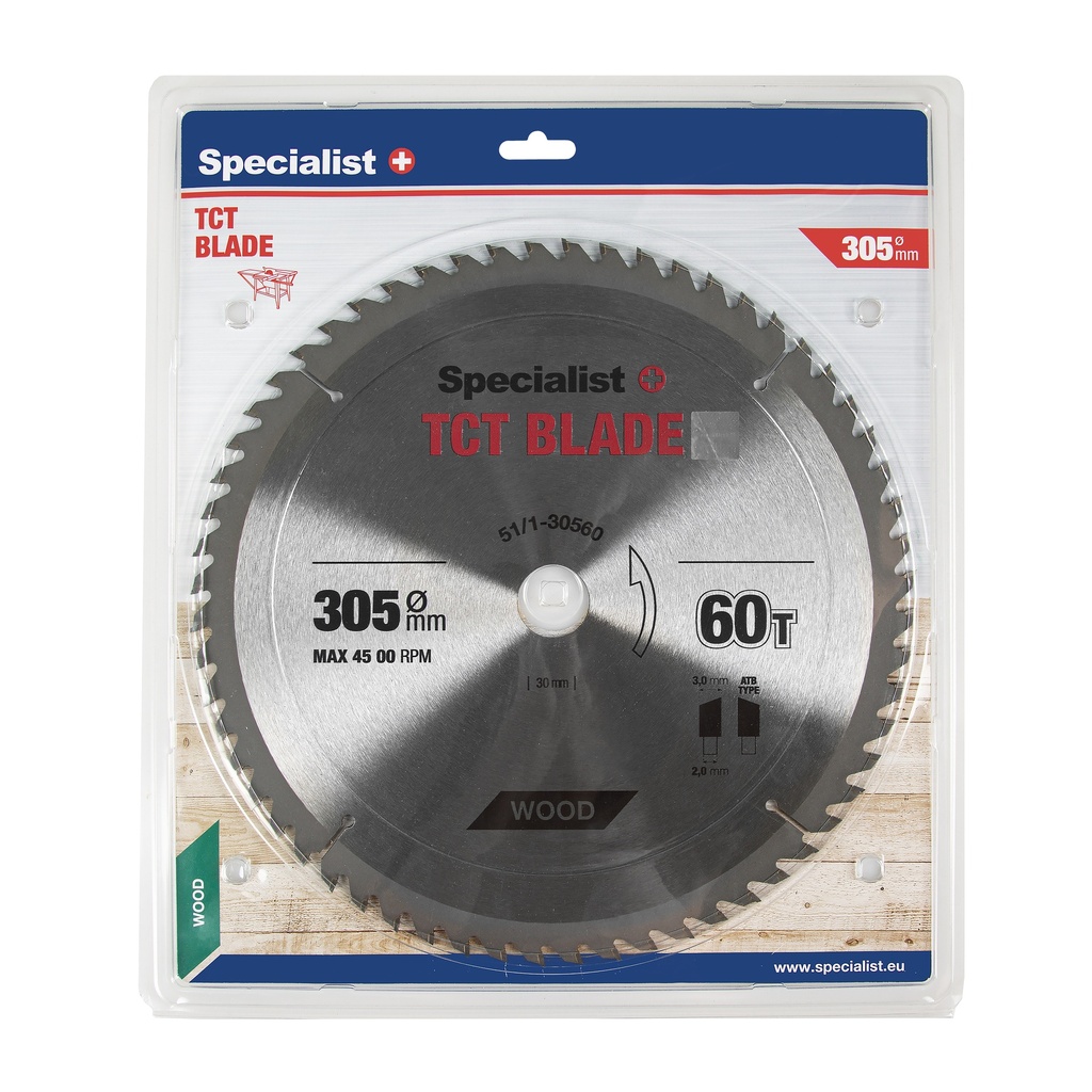SPECIALIST+ griešanas disks, 305 x 60T x 30 mm