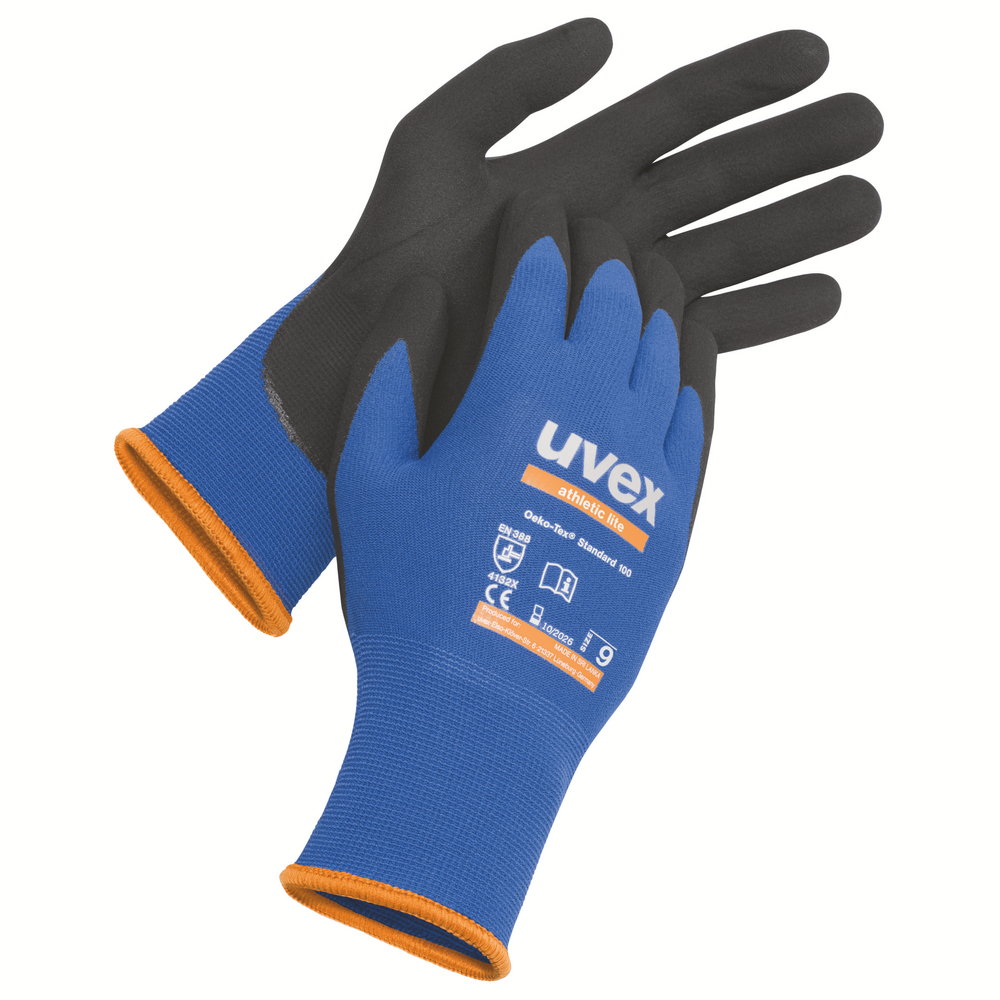 PU coated safety gloves UVEX Athletic lite, size 8