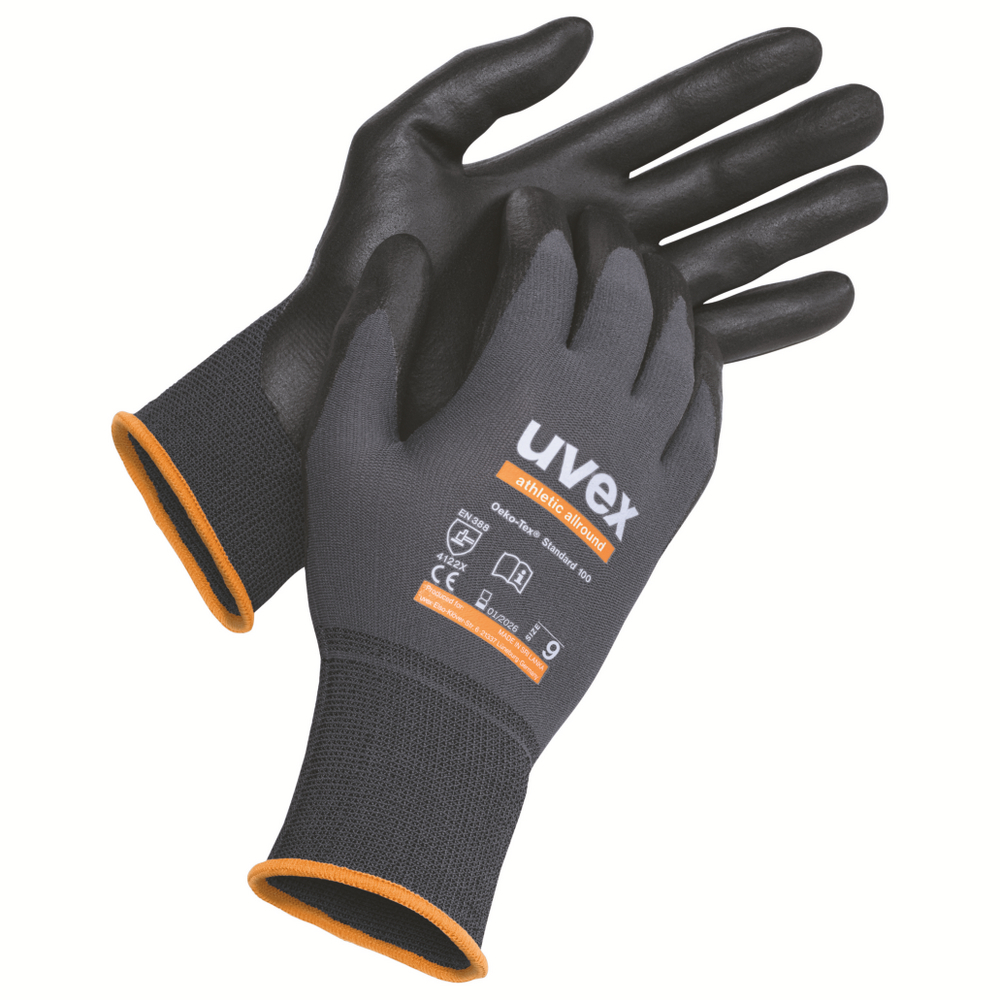 Knitted safety gloves UVEX Athletic allround, size 11