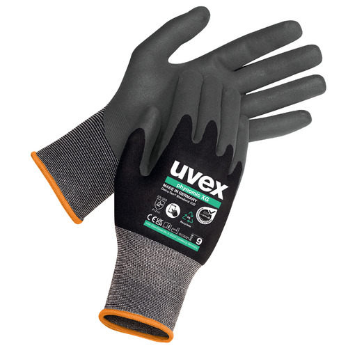 PU coated safety gloves UVEX Phynomic XG, size 9