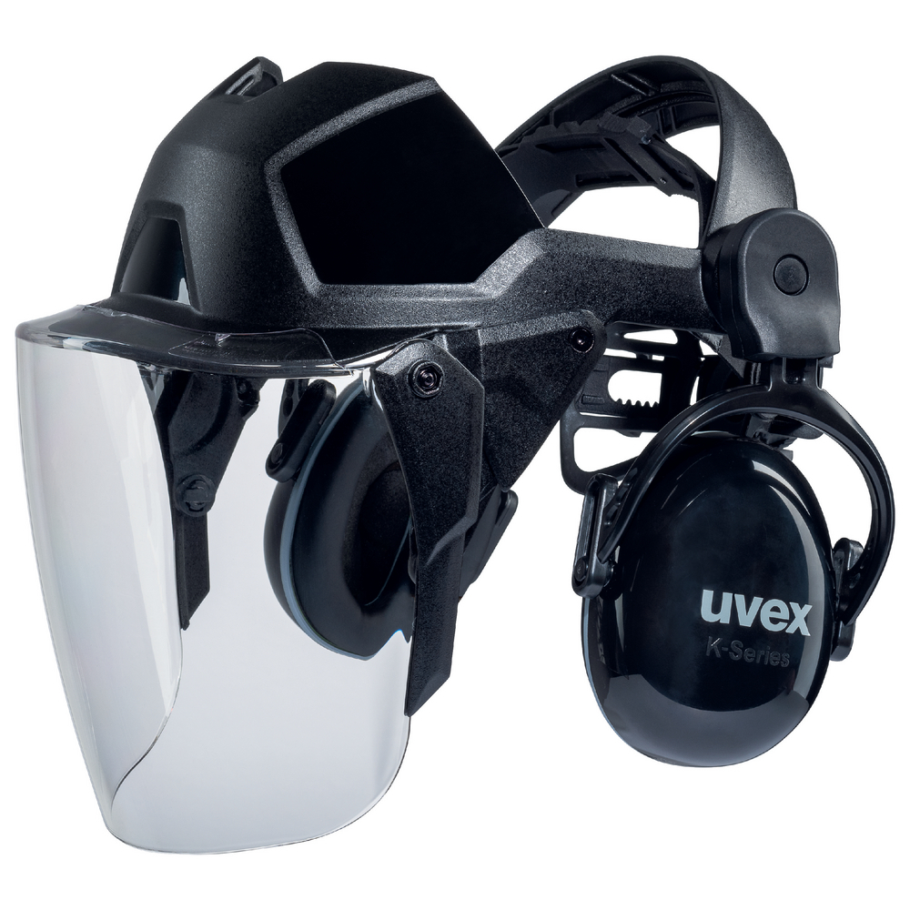 Faceguard visor with earmuffs UVEX Pheos