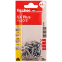 FISCHER laienduspistik SX Plus S koos kruviga, 4x20 mm, 25 tk.