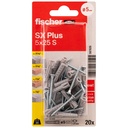 FISCHER laienduspistik SX Plus S koos kruviga, 5x25 mm, 20 tk.