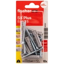 FISCHER laienduspistik SX Plus S koos kruviga, 8x40 mm, 10 tk.
