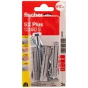 FISCHER expansion plug SX Plus S with screw, 12x60 mm, 3 pcs.