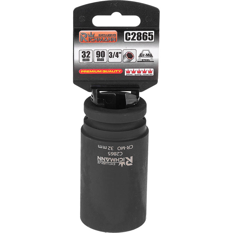 SINGLE DEEP IMPACT SOCKET 3/4' 36 MM
