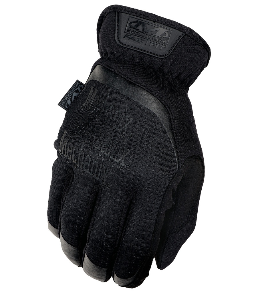 Gloves Mechanix FastFit® black, size L. Ruched cuff, 0.6 mm artificial leather, TrekDry®, touchscreen technology