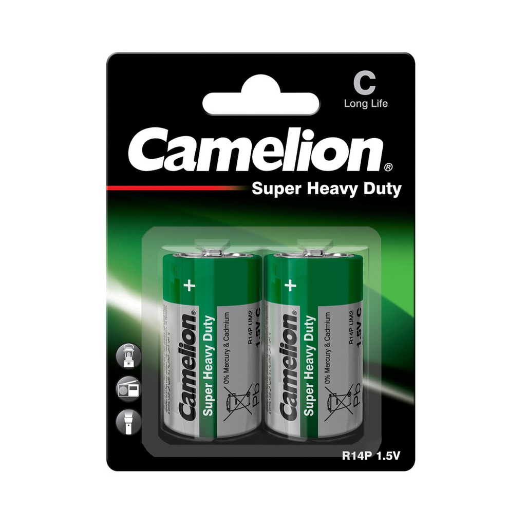 Elements, carbon zinc, C, R14, BL2, CAMELION, 2 pcs.