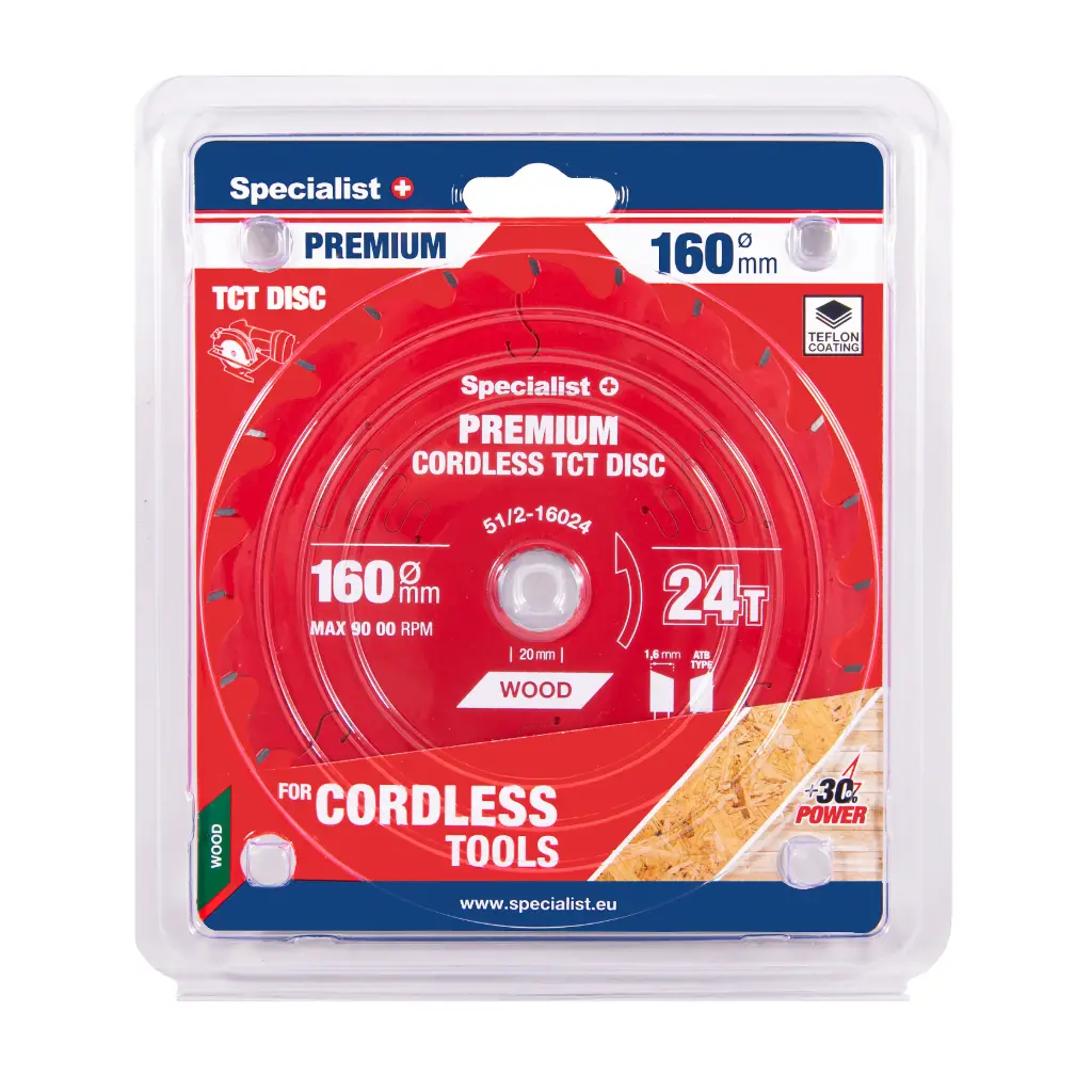 Griešanas disks 160x24Tx20mm, Cordless PREMIUM, SPECIALIST+