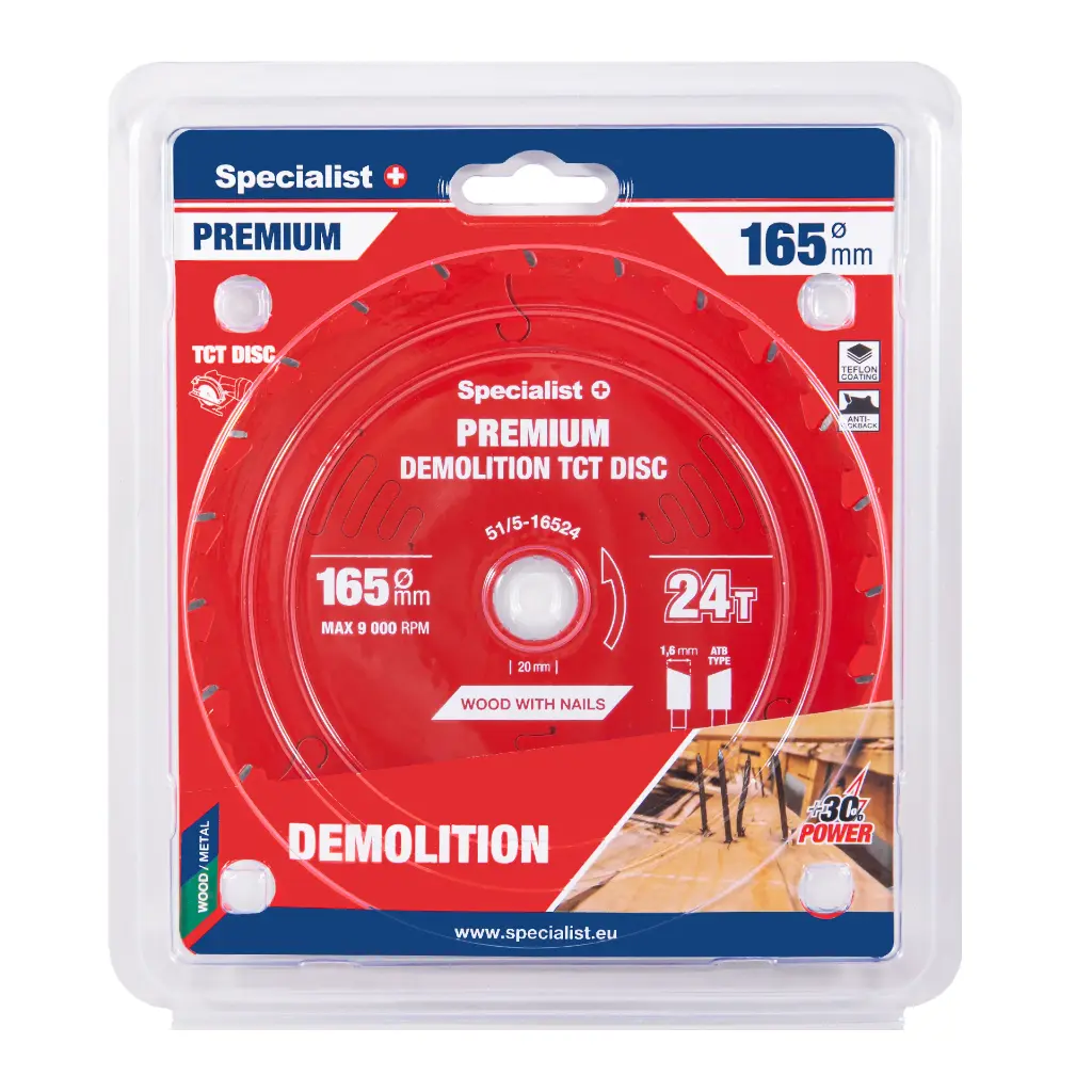 Saeketas 165x24Tx20mm, Demolition PREMIUM, SPECIALIST+