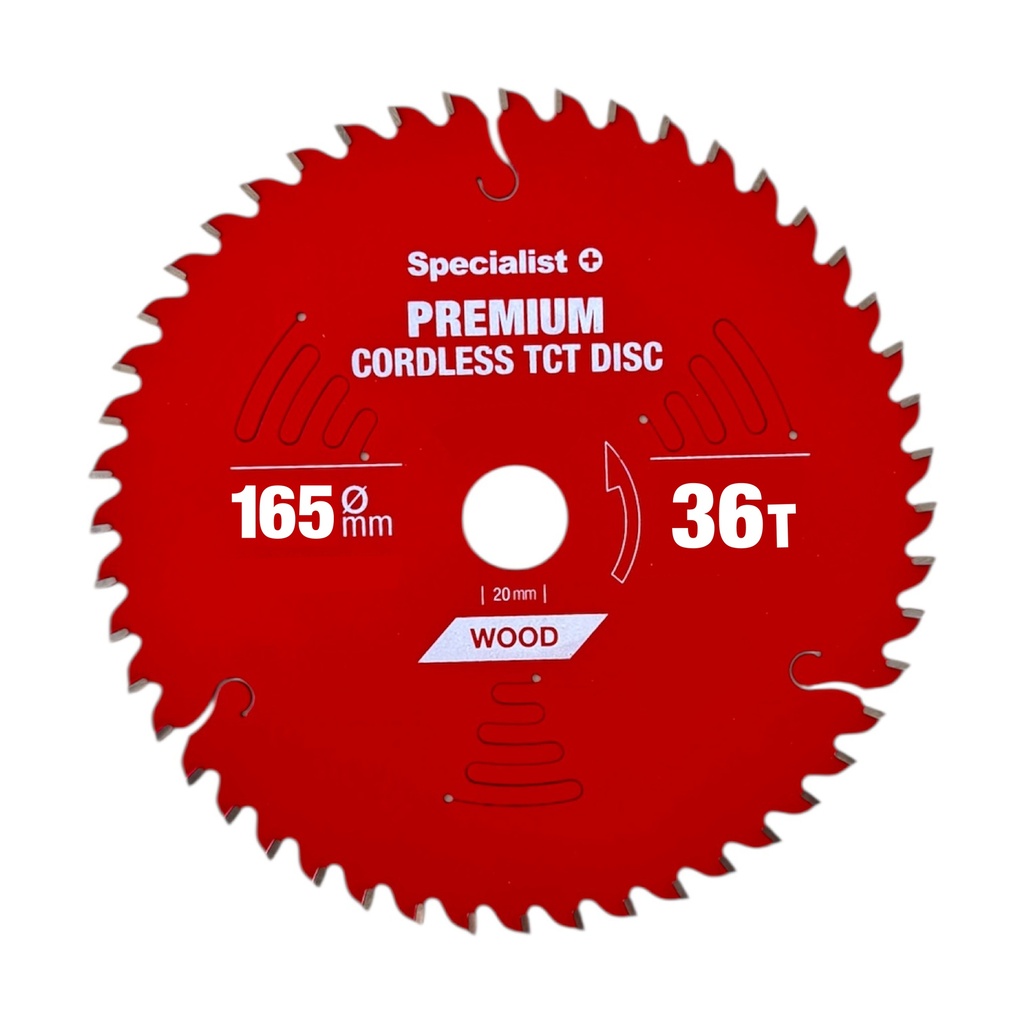 Pjovimo diskas 165x36Tx20mm, Cordless PREMIUM, SPECIALIST+