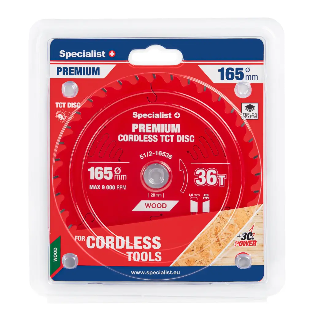 Saeketas 165x36Tx20mm, Cordless PREMIUM, SPECIALIST+