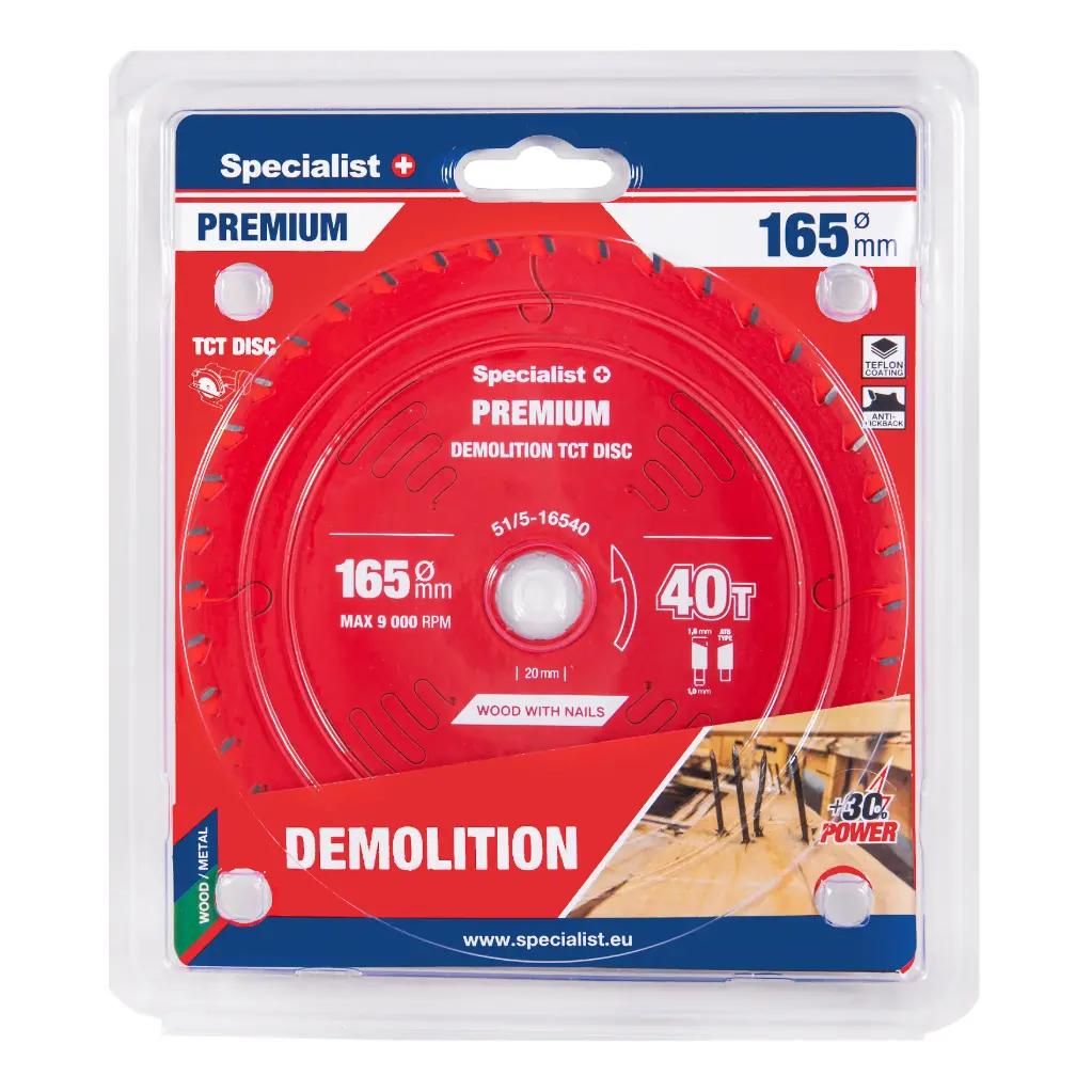 Saeketas 165x40Tx20mm, Demolition PREMIUM, SPECIALIST+
