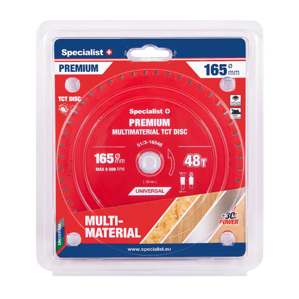 Griešanas disks 165x48Tx20mm, Multimaterial PREMIUM, SPECIALIST+