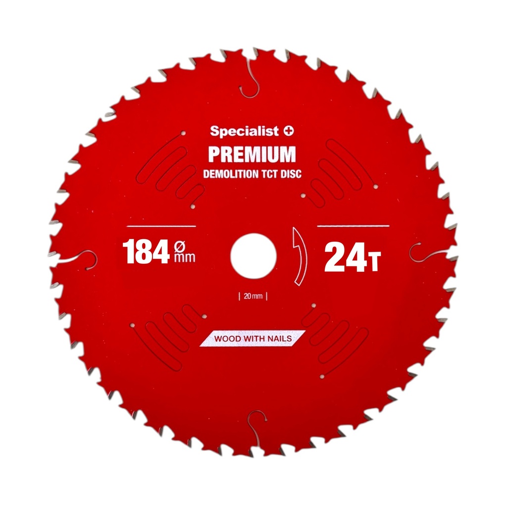 Griešanas disks 184x24Tx20/16mm, Demolition PREMIUM, SPECIALIST+