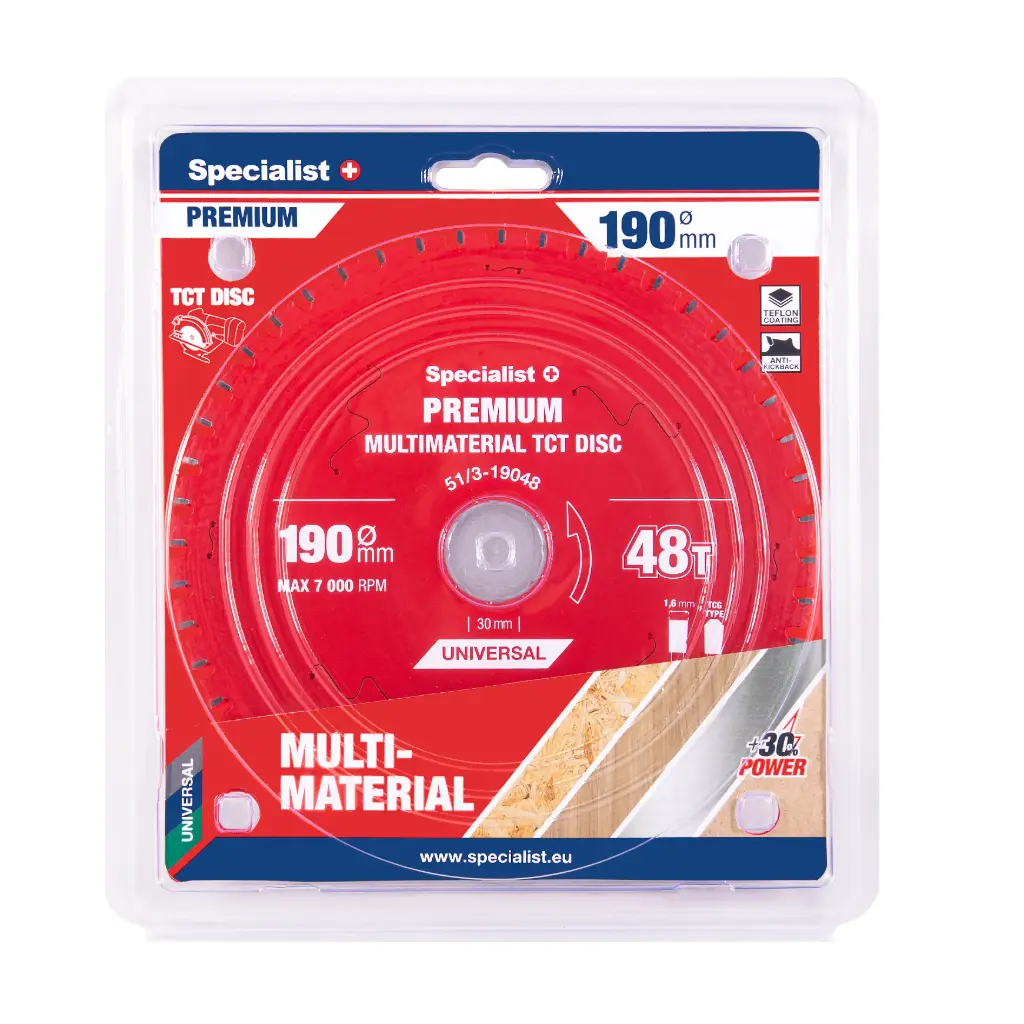 Cutting disc 190x48Tx30mm, Multimaterial PREMIUM, SPECIALIST+