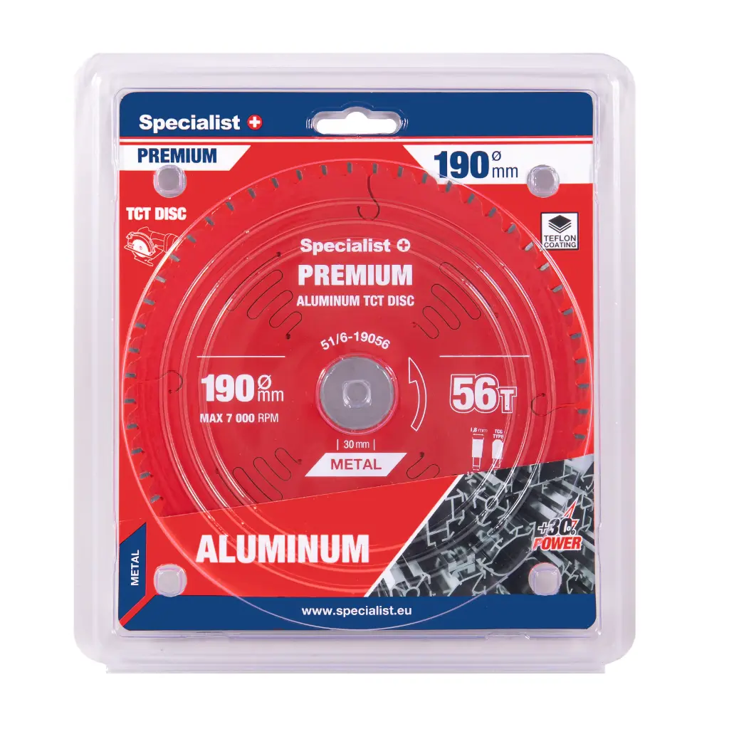 Saeketas 190x56Tx30mm, Aluminium PREMIUM, SPECIALIST+
