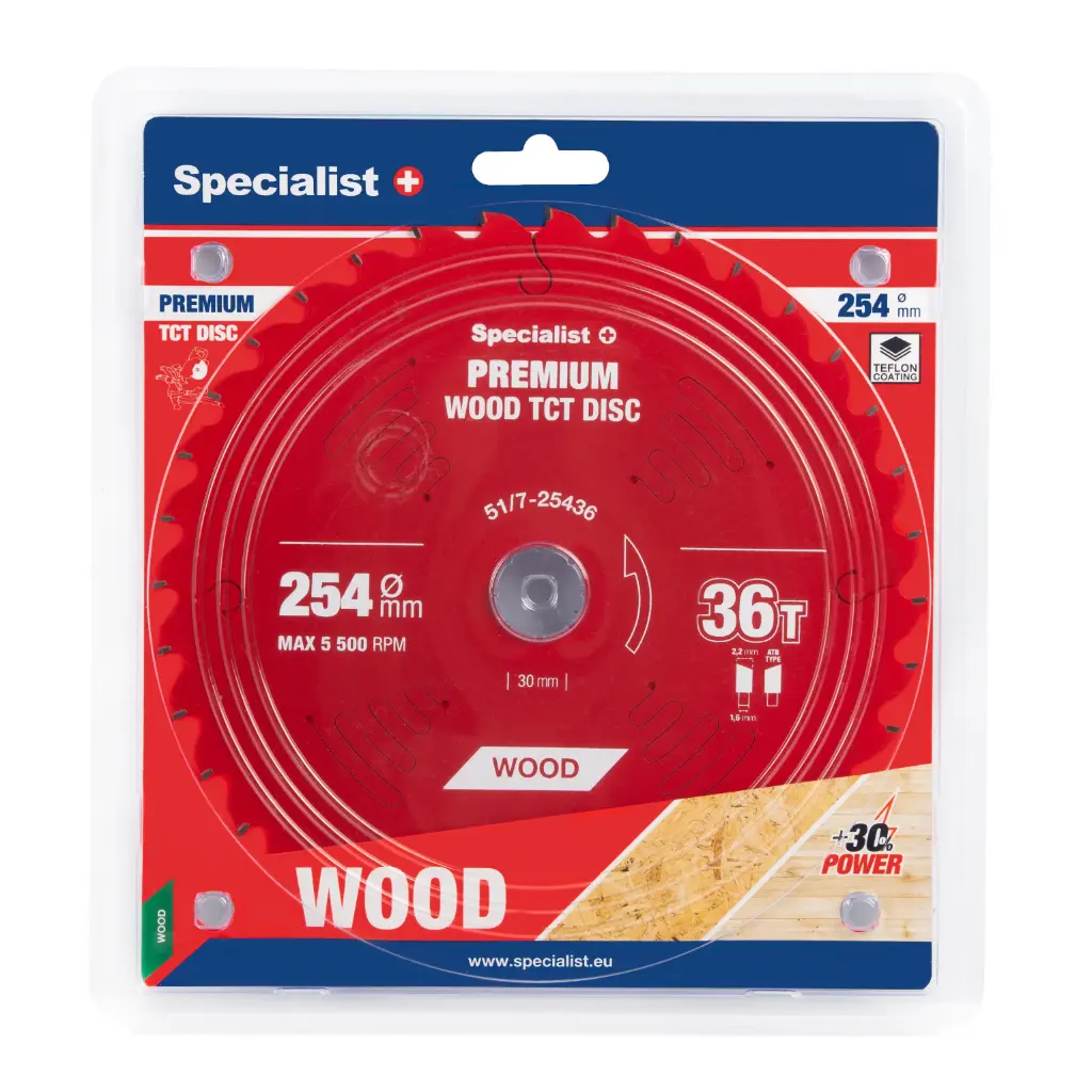 Saeketas 254x36Tx30mm, Wood PREMIUM, SPECIALIST+ 